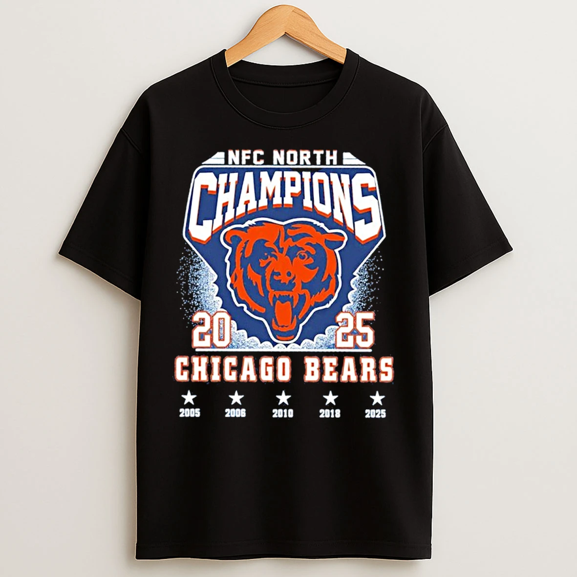 Classic Chicago Bears 2025 Nfc North Champions 5 Time T Shirts