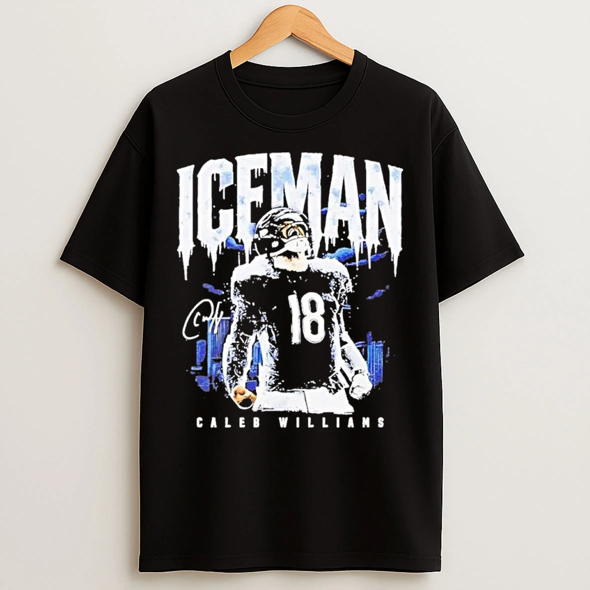 Classic Chicago Bears Caleb Williams Iceman Signature T Shirts