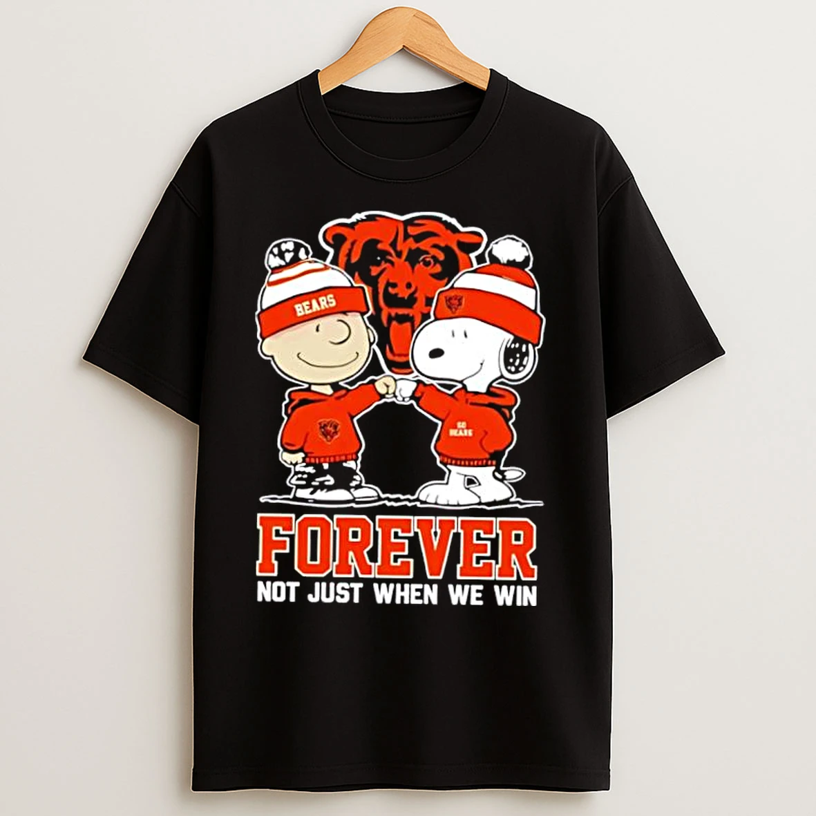 Classic Chicago Bears Charlie Brown And Snoopy Forever Not Just When We Win T Shirts