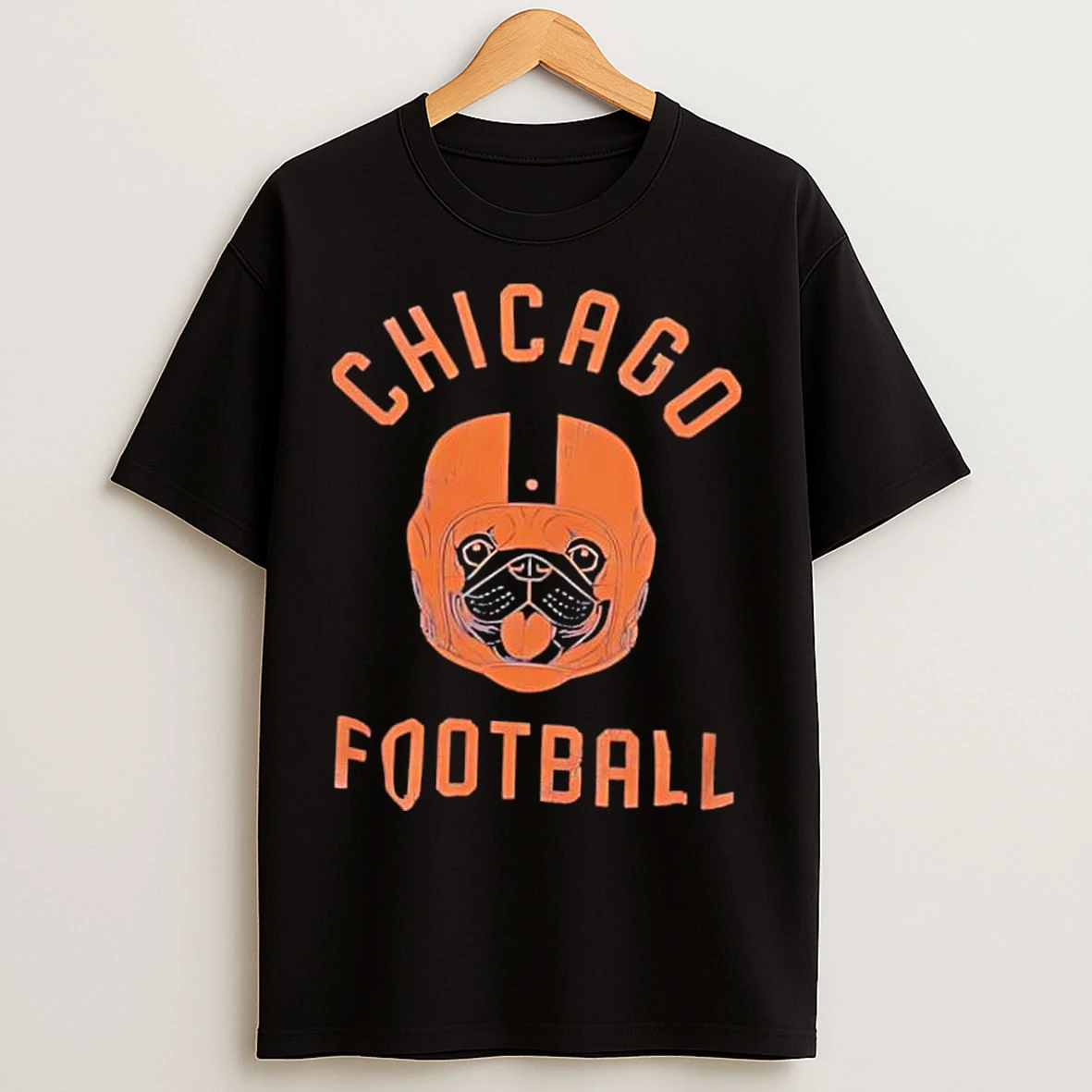 Classic Chicago Bears Football Pug T Shirts
