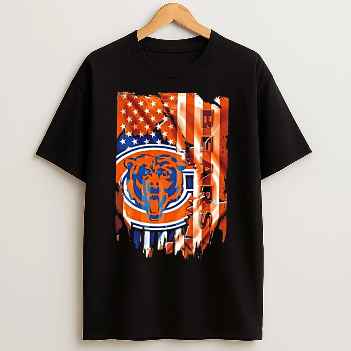 Classic Chicago Bears Football X American Flag T Shirts