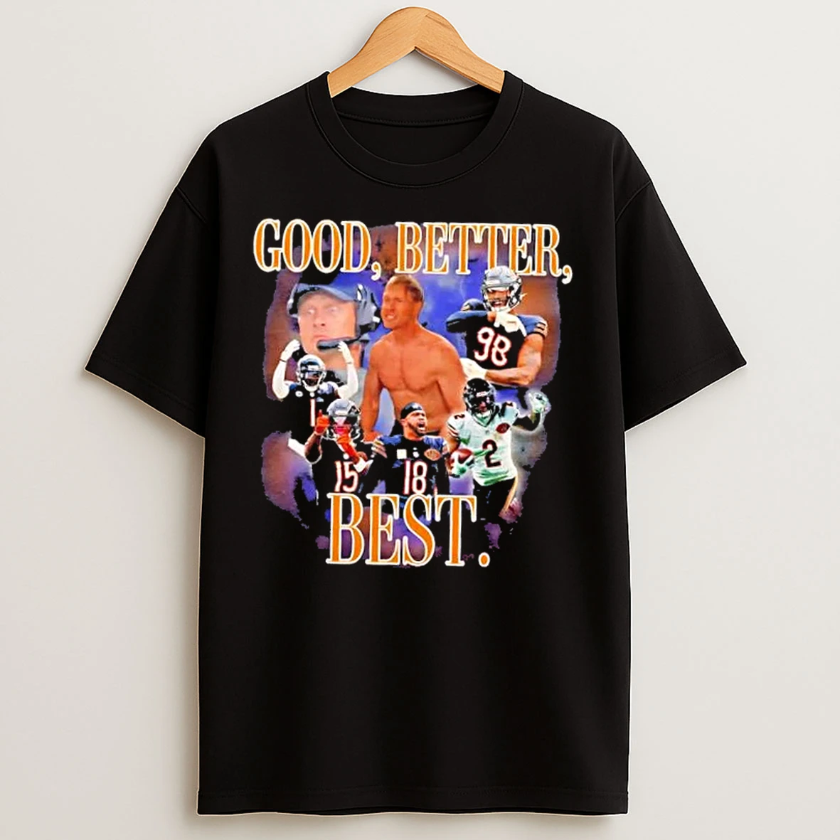 Classic Chicago Bears Good Better Best Football Players Graphic T Shirts