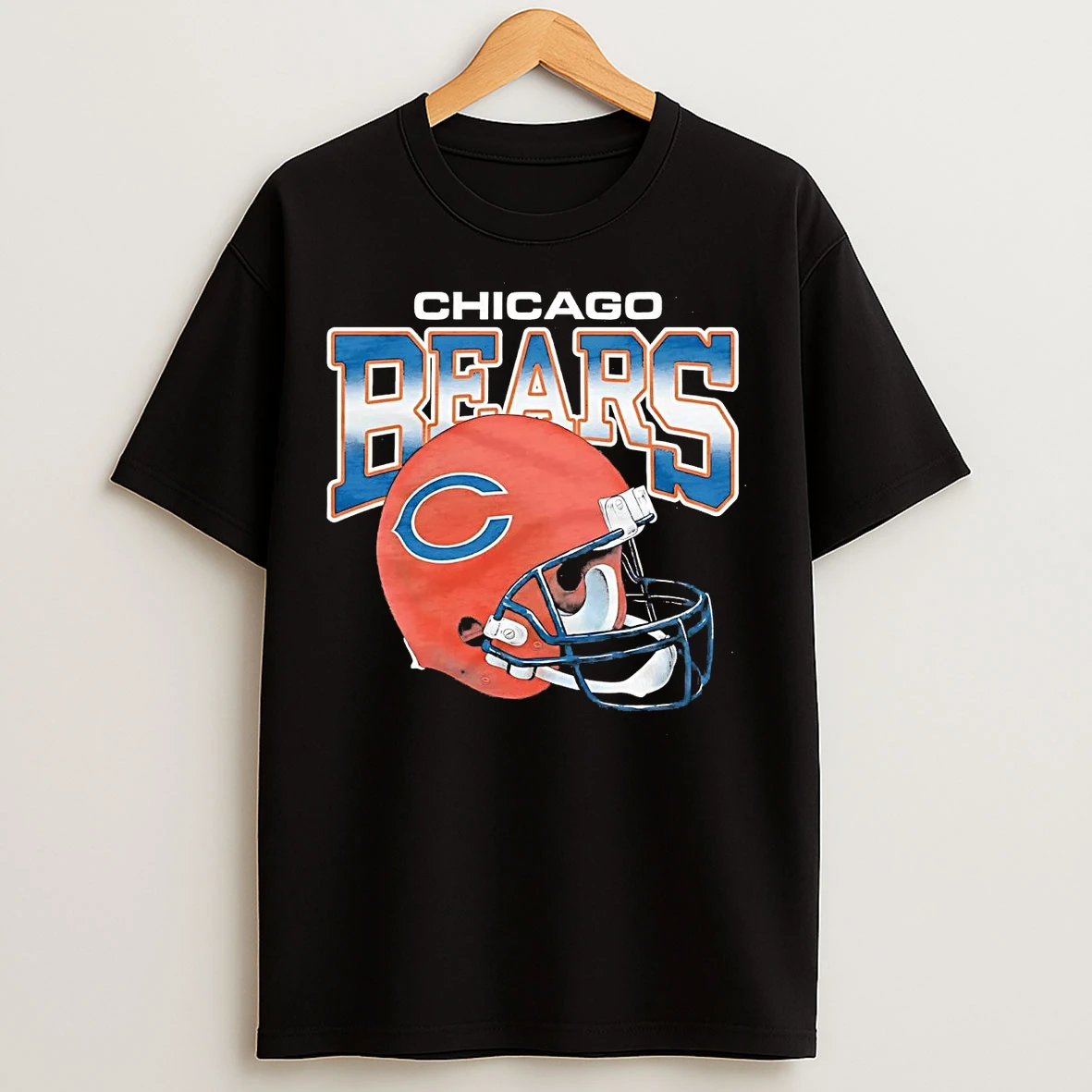 Classic Chicago Bears Gradient Helmet T Shirts
