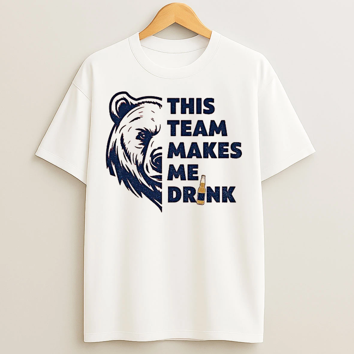 Classic Chicago Bears This Team Makes Me Drink Football Nfl T Shirts