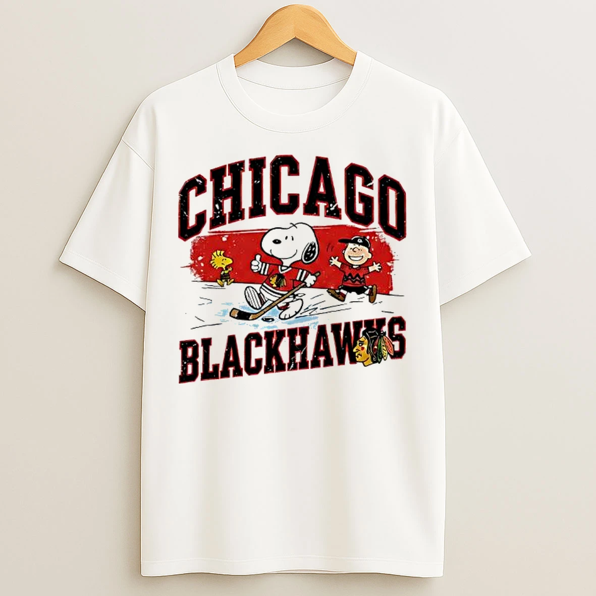 Classic Chicago Blackhawks Snoopy Peanuts 2026 T Shirts