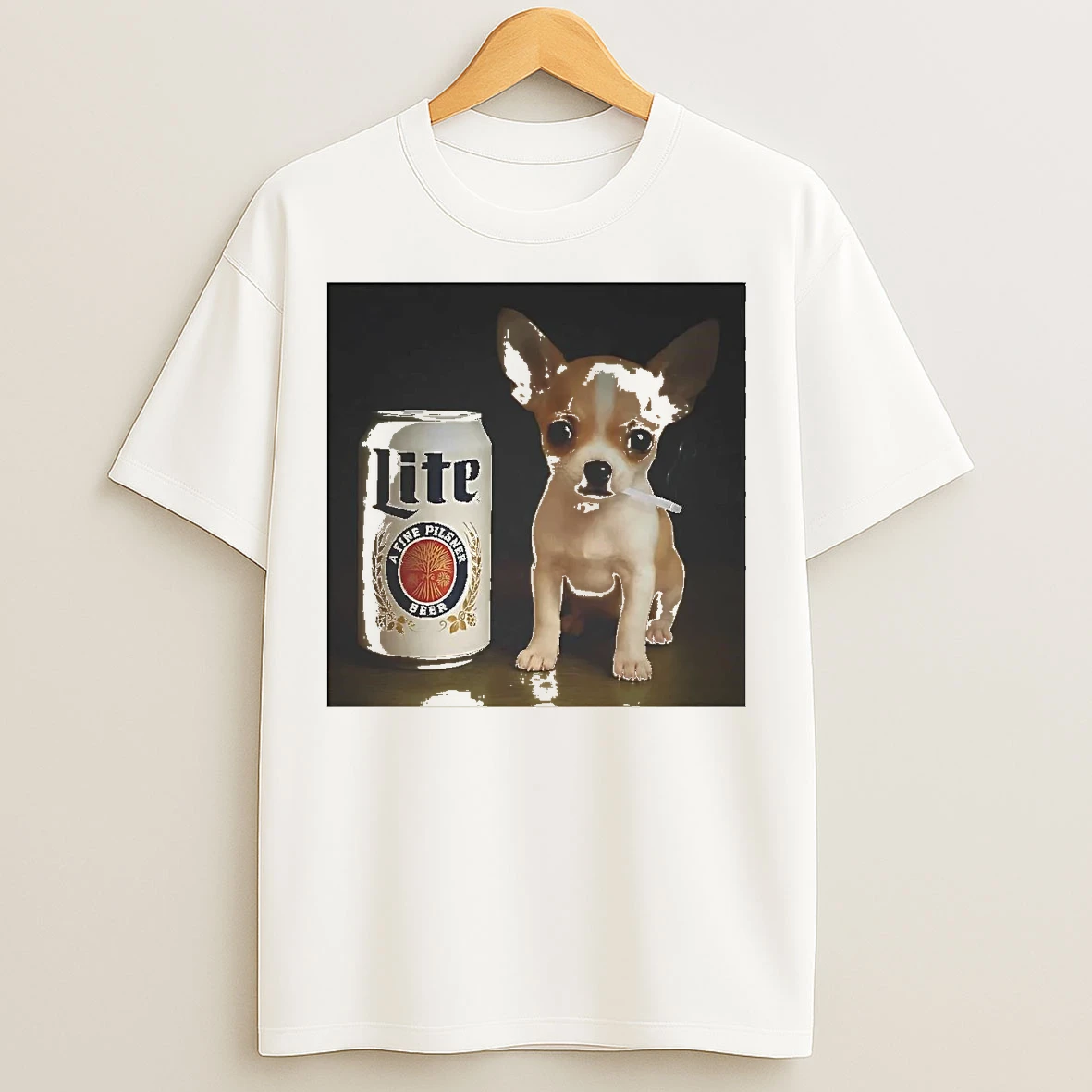 Classic Chihuahua Miller Lite Beer I Got That Dog In Me T Shirts