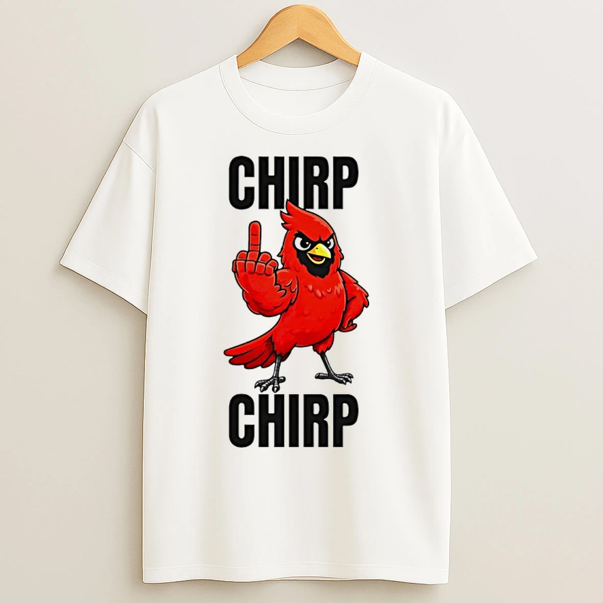 Classic Chirp Chirp Arizona Cardinals Middle Finger Mascot T Shirts