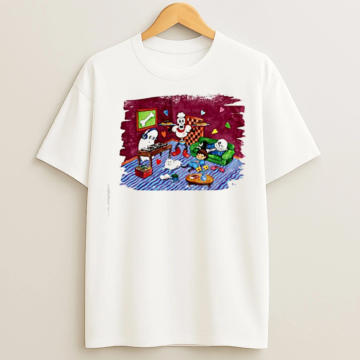 Classic Chitei De Chill Ghost Skeleton Graphic T Shirts