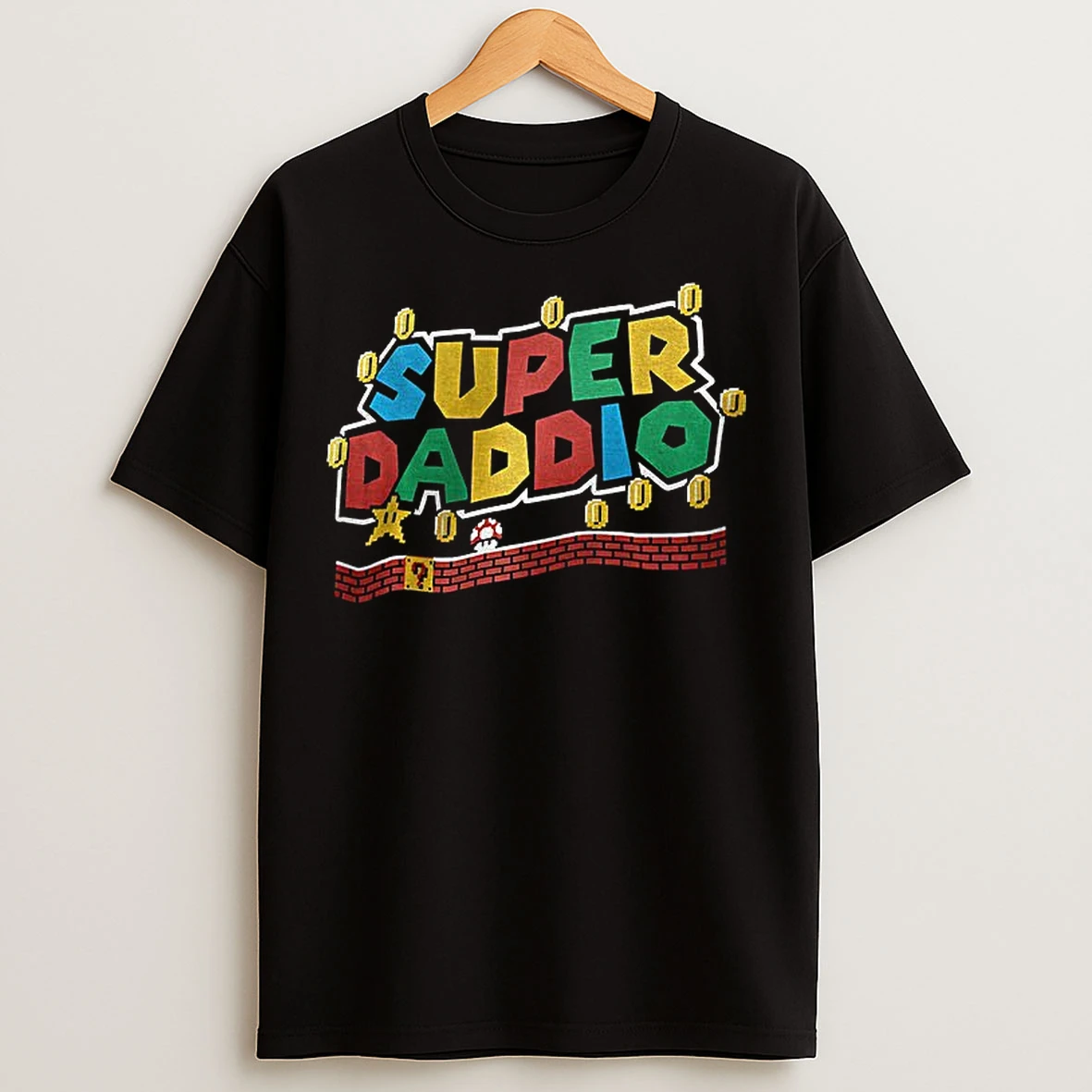 Classic Christmas Gift For Dad Super Daddio Gamer T Shirts