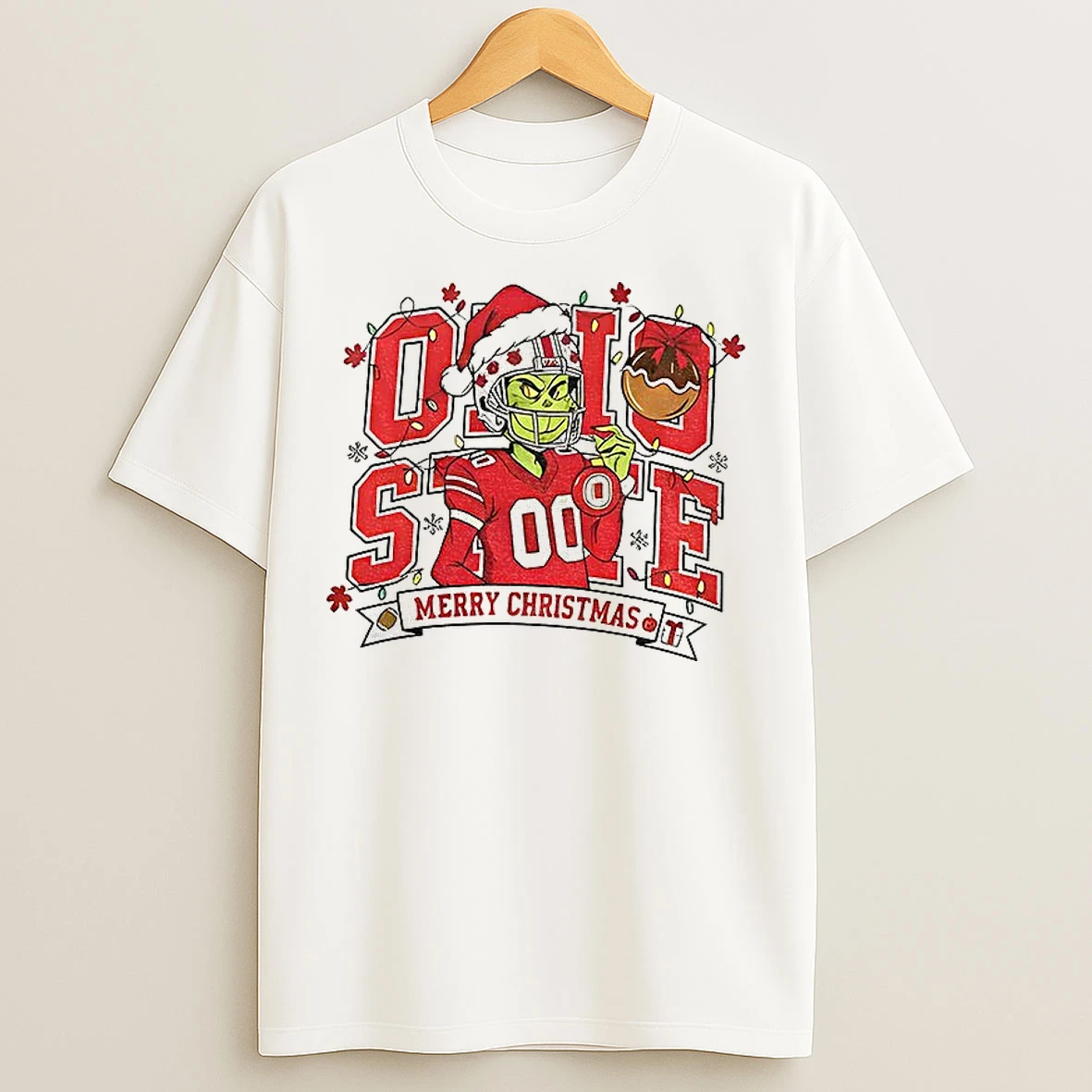 Classic Christmas Grinch Inspired Ohio State Buckeyes Merry Christmas T Shirts