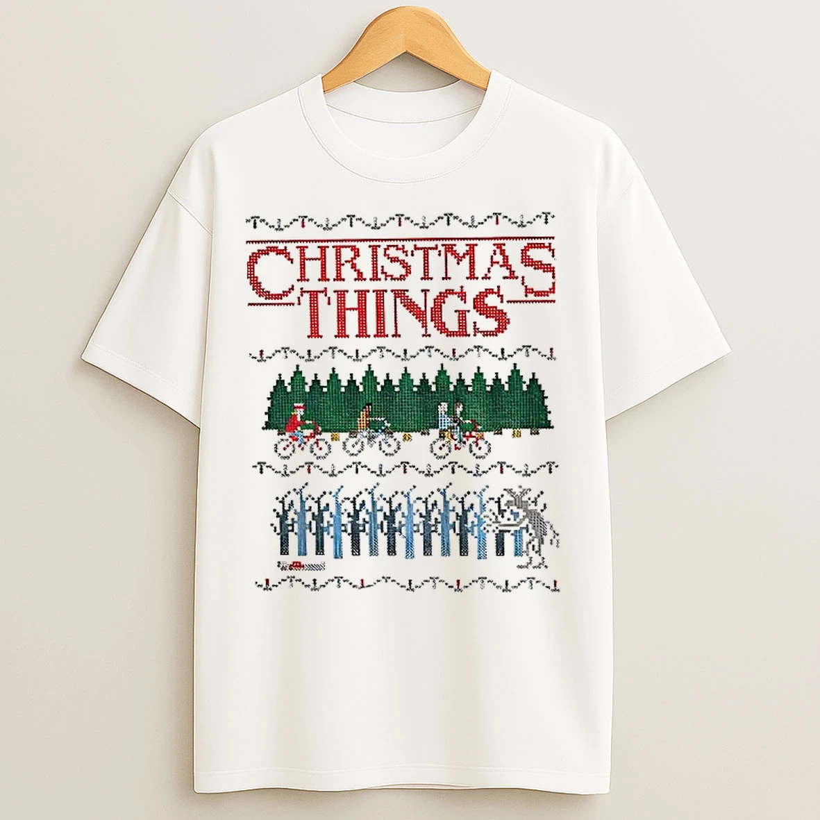 Classic Christmas Things Stranger Upside Down Merry Xmas T Shirts