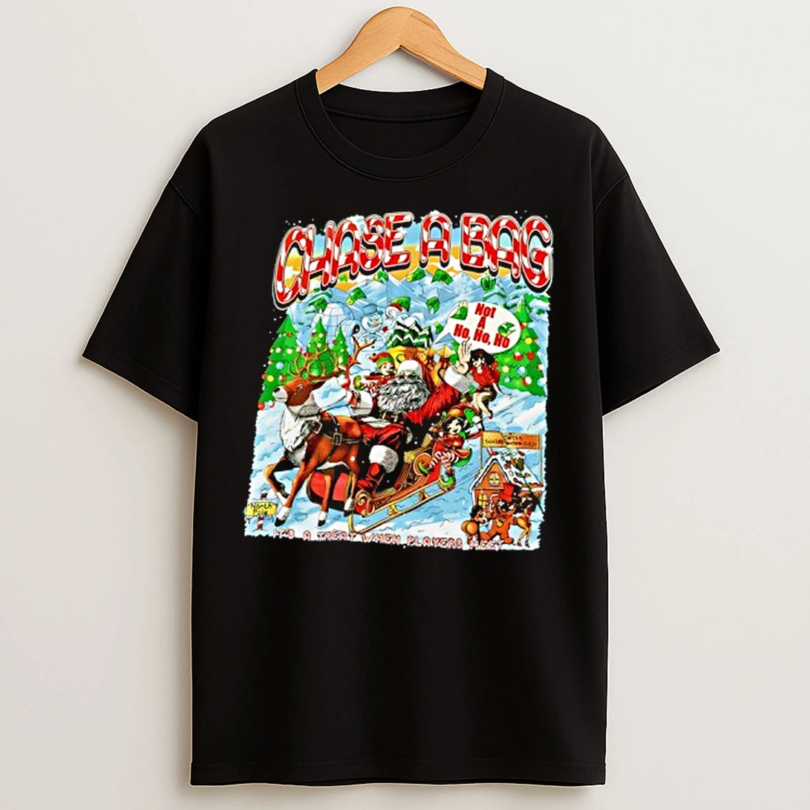Classic Christmas Chase A Bag Not A Ho Ho Ho T Shirts