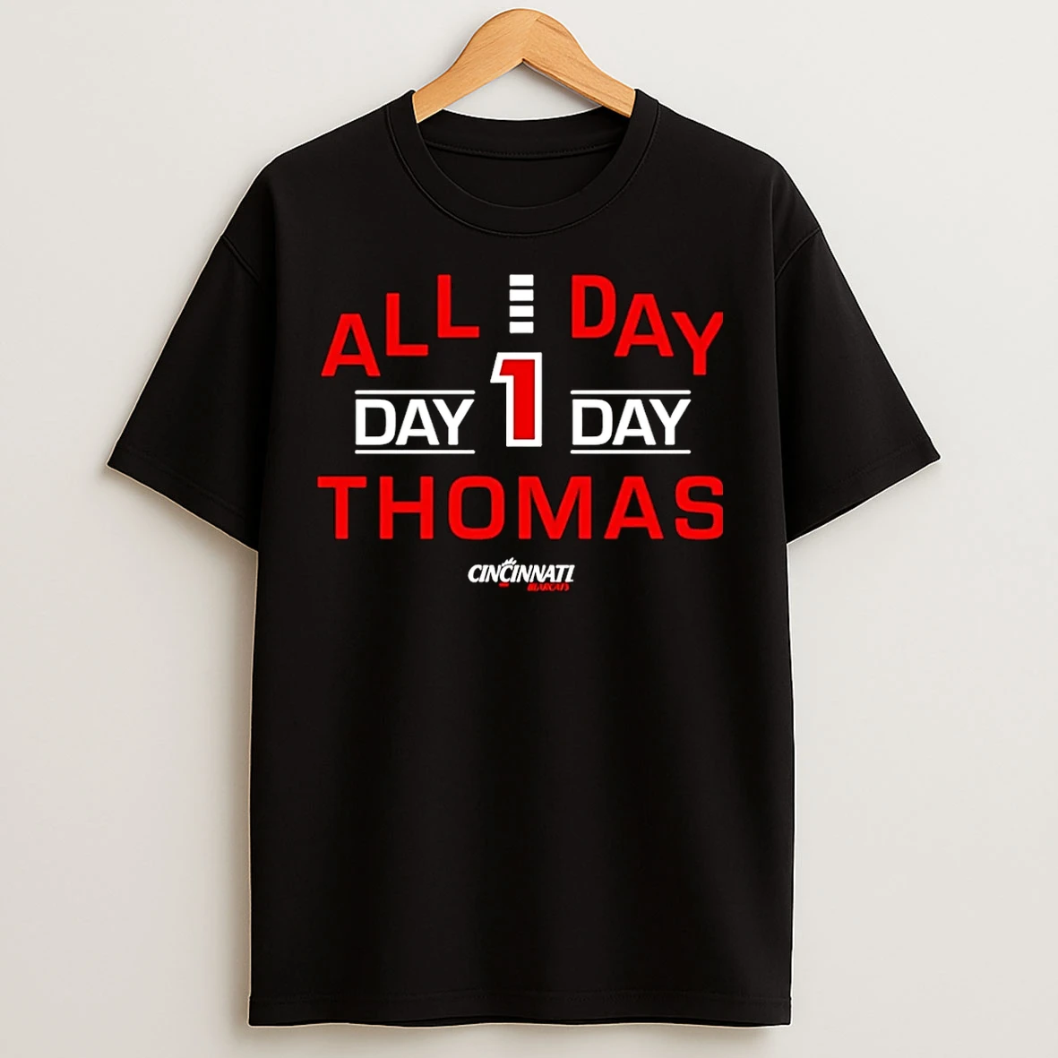 Classic Cincinnati Bearcats All Day Day 1 Day Thomas Christmas T Shirts