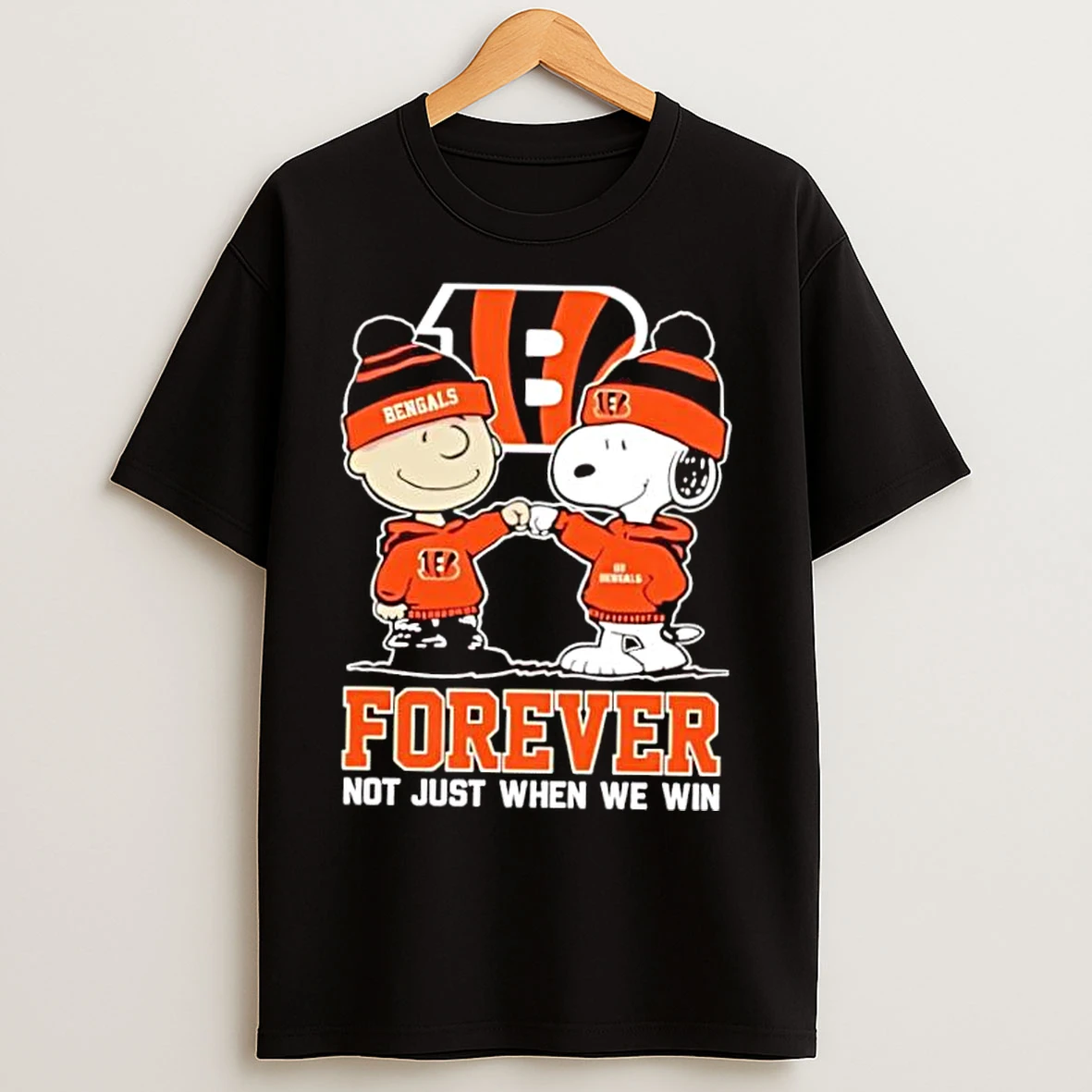 Classic Cincinnati Bengals Charlie Brown And Snoopy Forever Not Just When We Win T Shirts