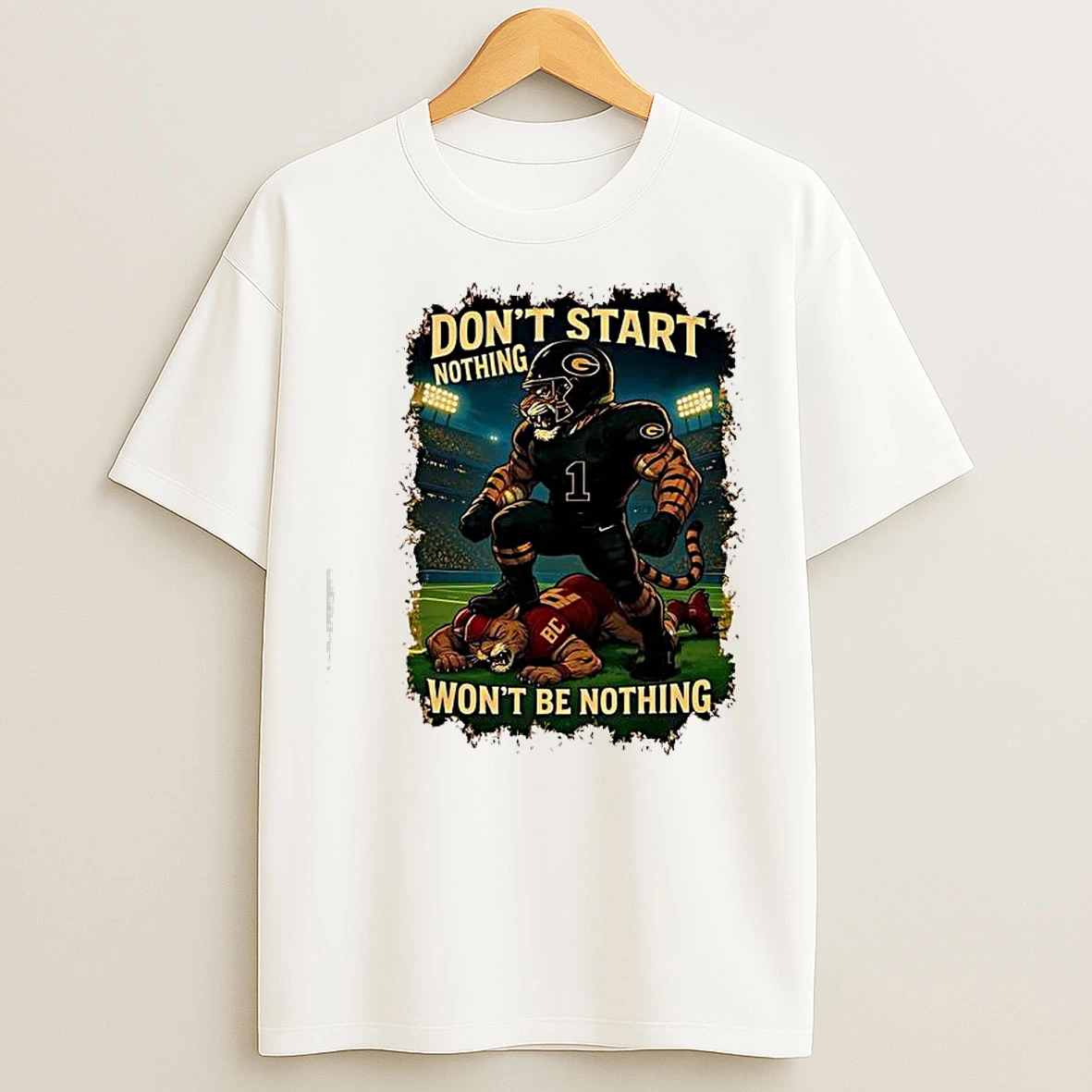 Classic Cincinnati Bengals Dont Start Nothing Wont Be Nothing Tiger Mascot T Shirts