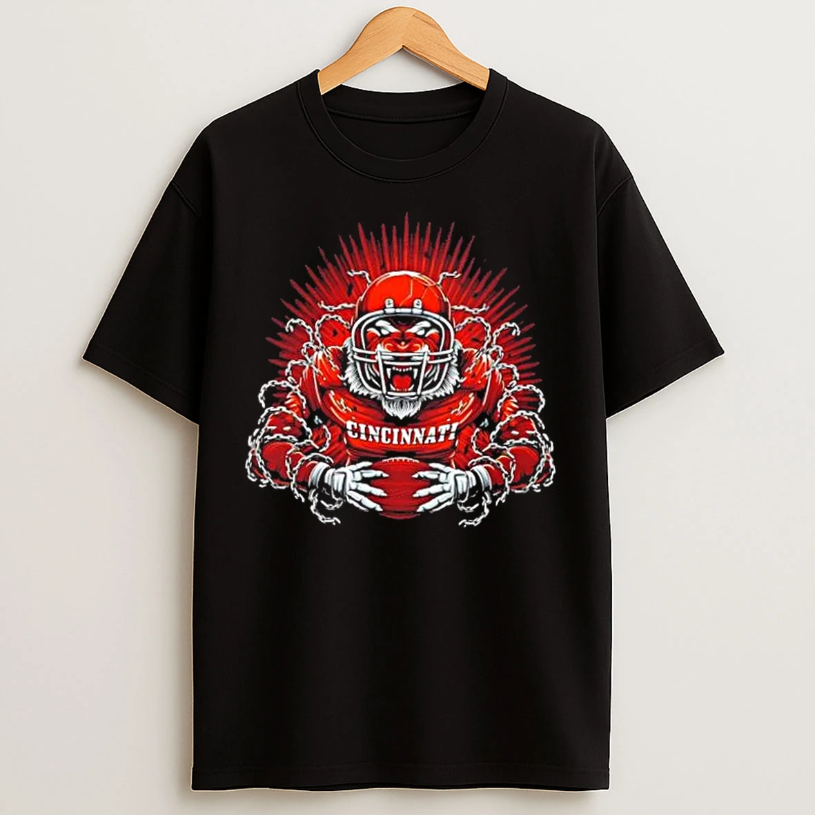 Classic Cincinnati Bengals Football Mascot Hug The Ball T Shirts