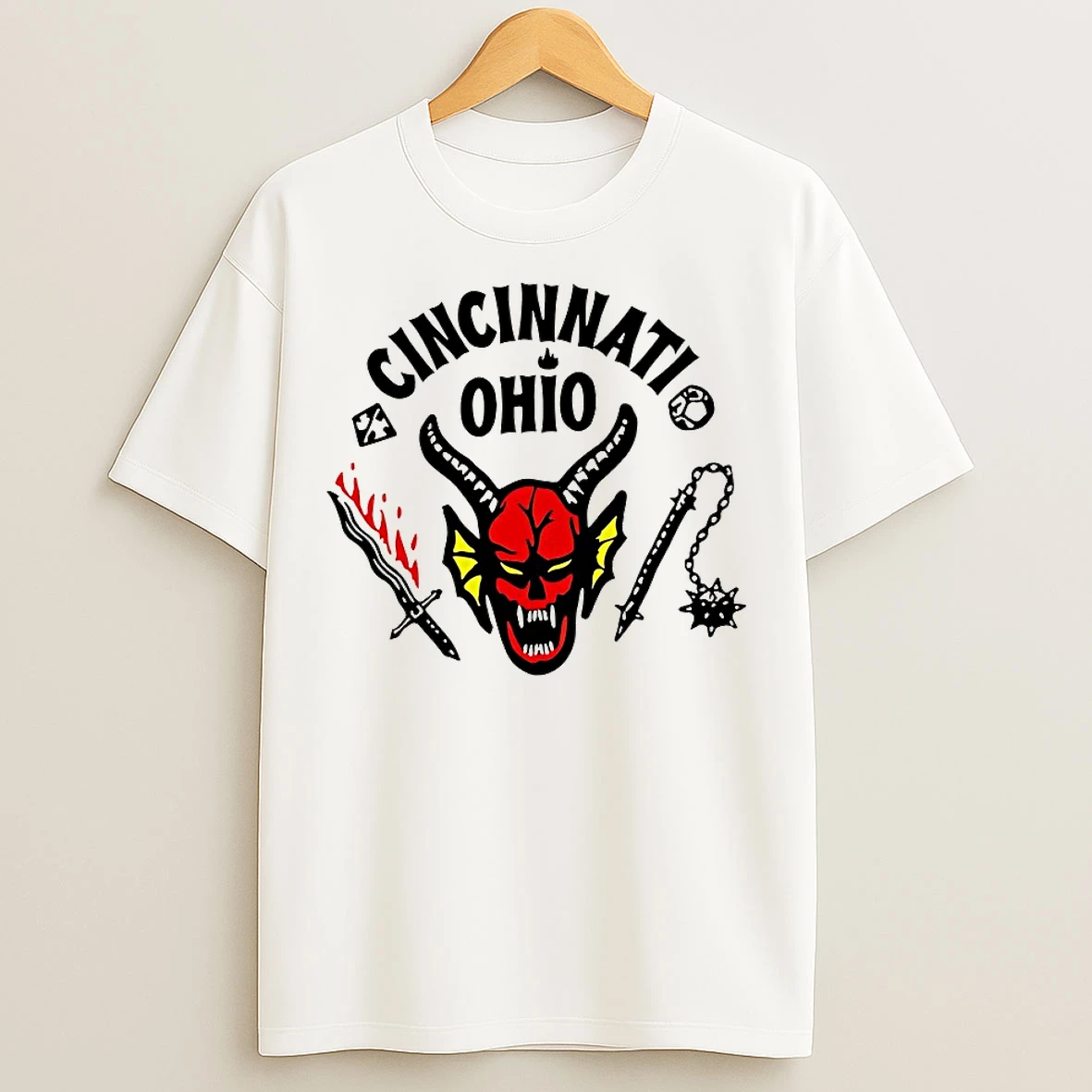Classic Cincinnati Ohio Hellfire Club Stranger Things T Shirts