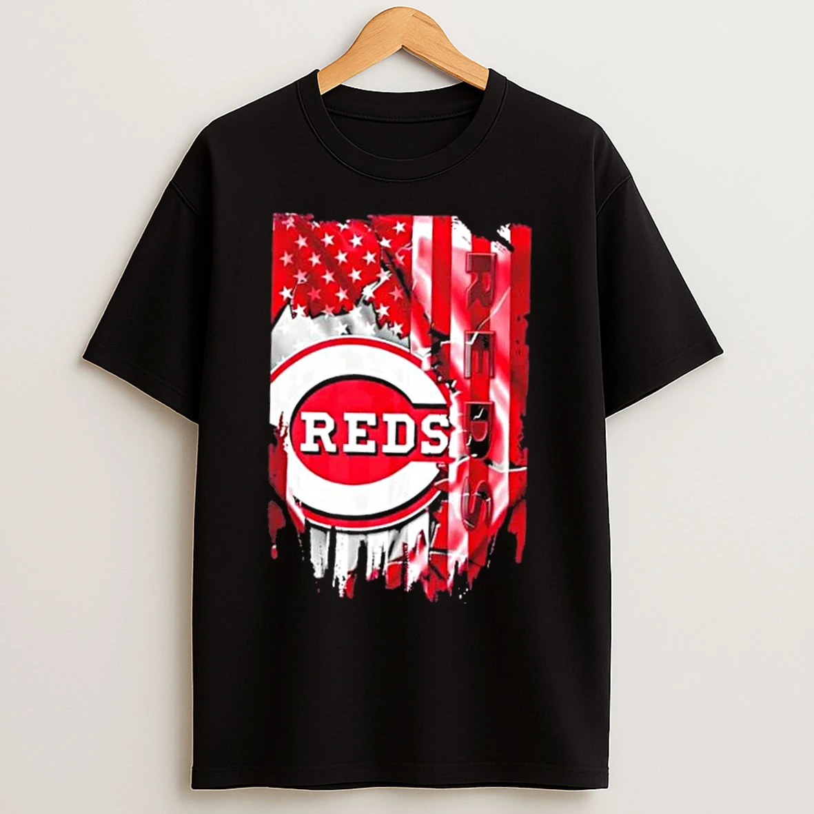 Classic Cincinnati Reds Baseball X American Flag T Shirts
