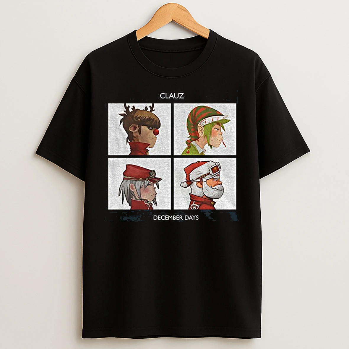 Classic Clauz Album Cover Parody December Days Christmas T Shirts