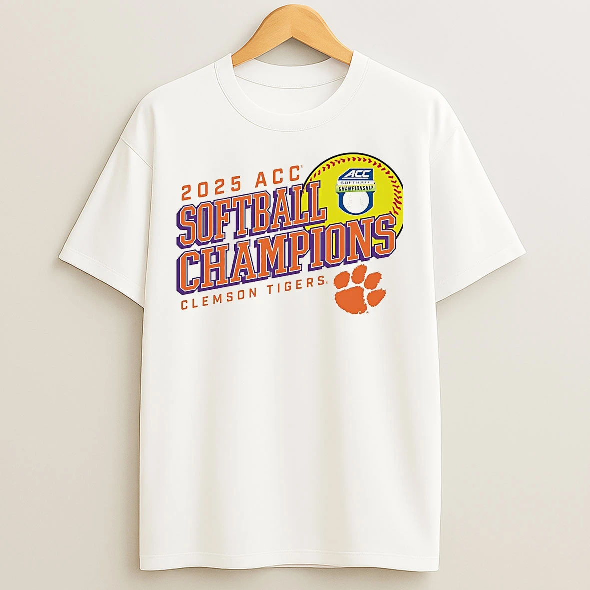 Classic Clemson Tigers 2025 Acc Softball Tournament Champions T Shirts
