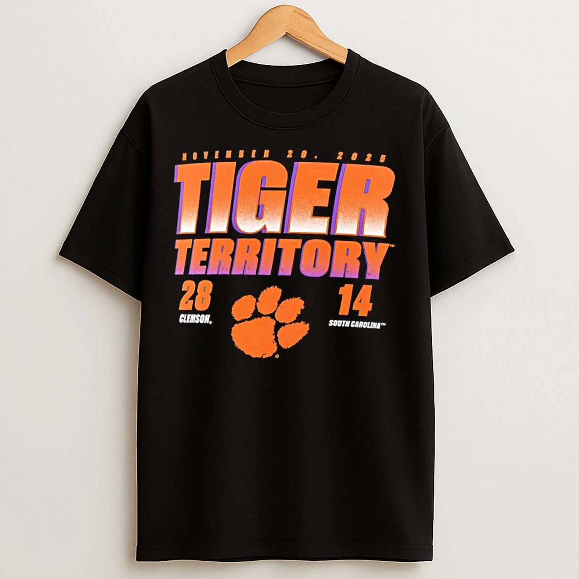 Classic Clemson Tigers Vs South Carolina Gamecocks Territory 2025 T Shirts