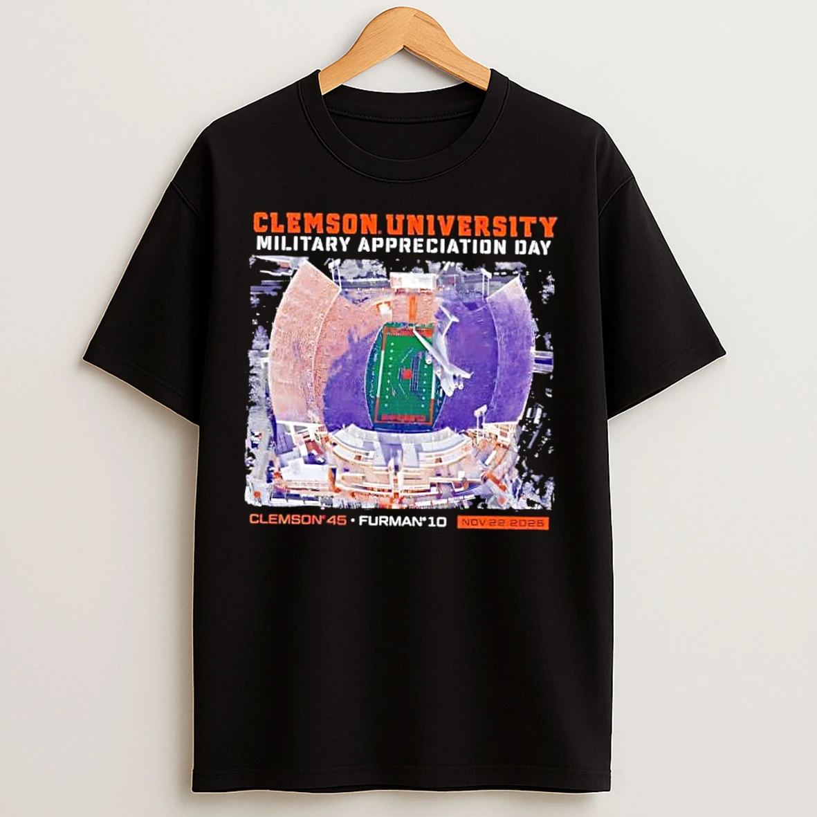 Classic Clemson University Military Appreciation Day Flyover Stadium T Shirts