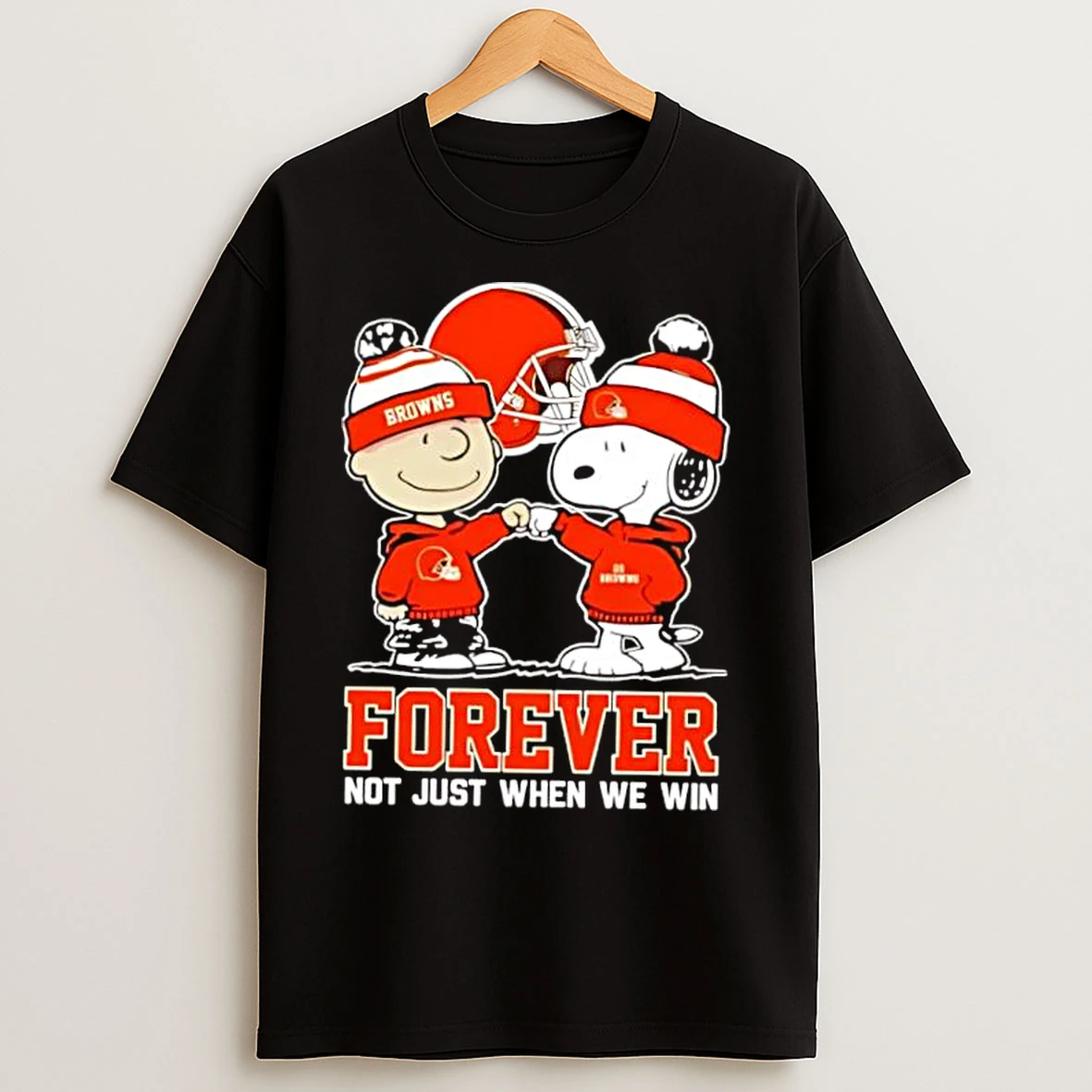 Classic Cleveland Browns Charlie Brown And Snoopy Forever Not Just When We Win T Shirts