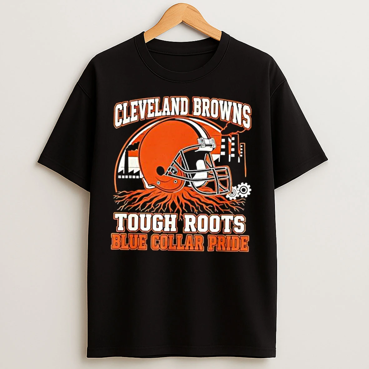 Classic Cleveland Browns Football Tough Roots Blue Collar Pride T Shirts