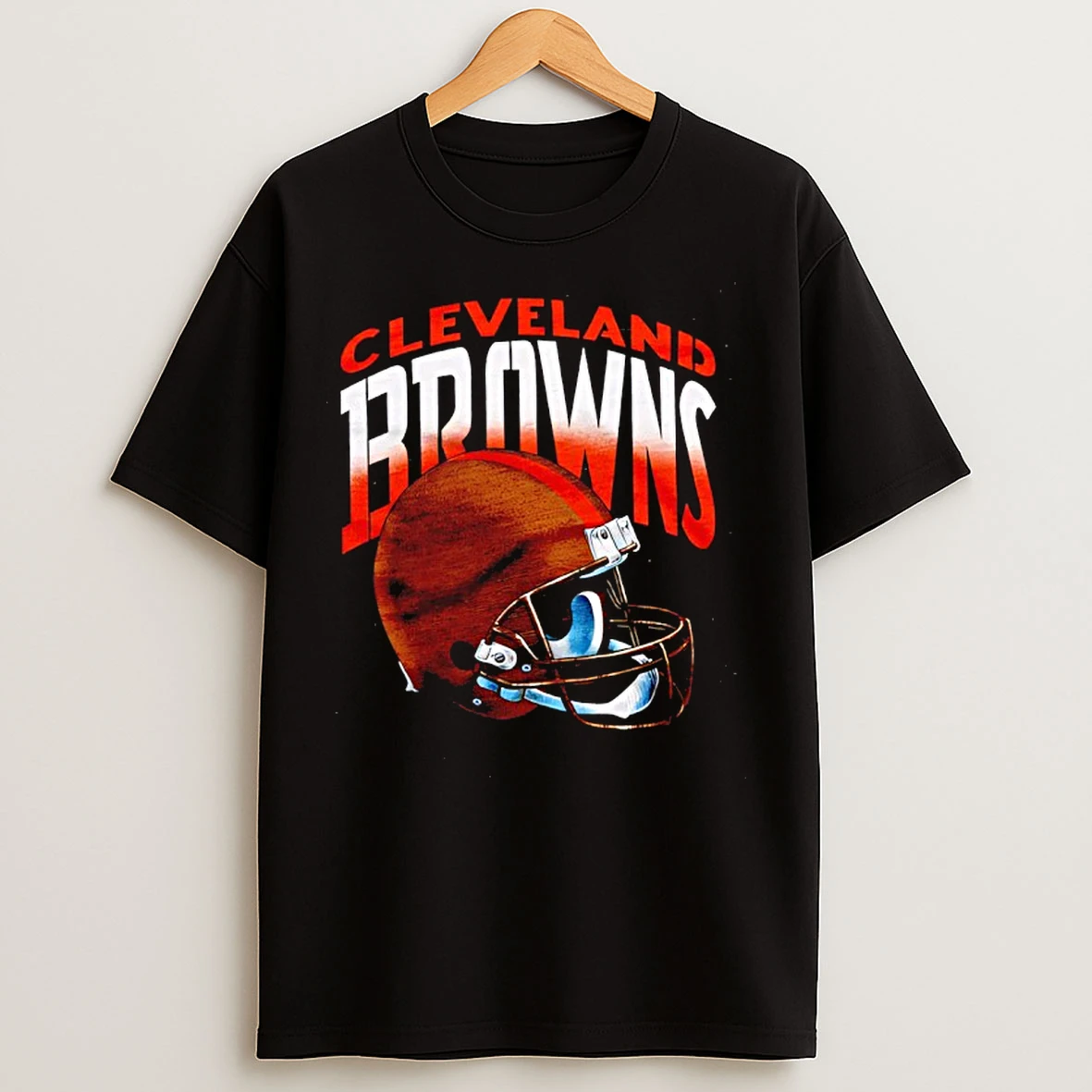 Classic Cleveland Browns Gradient Alt Helmet T Shirts