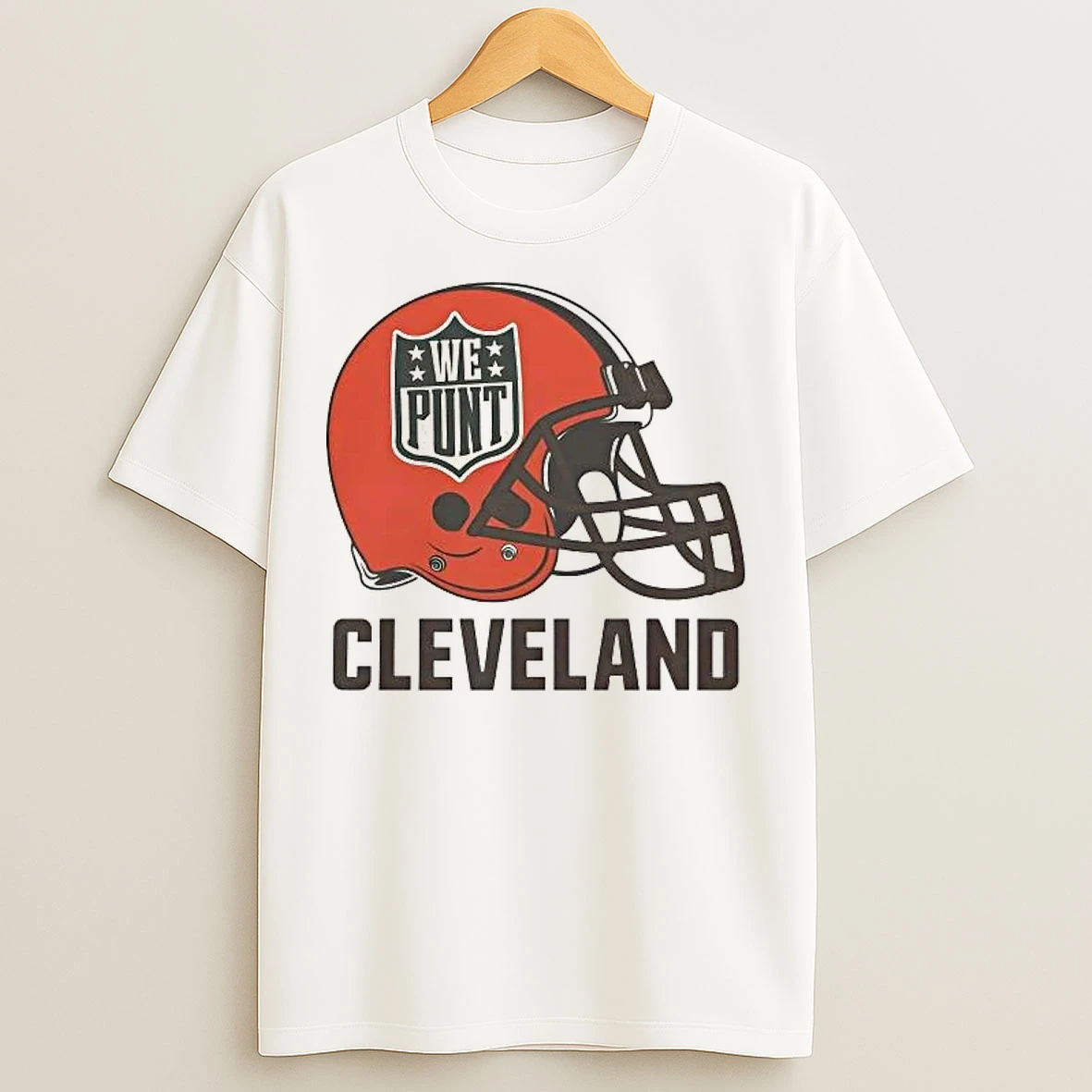 Classic Cleveland Browns Helmet We Punt T Shirts