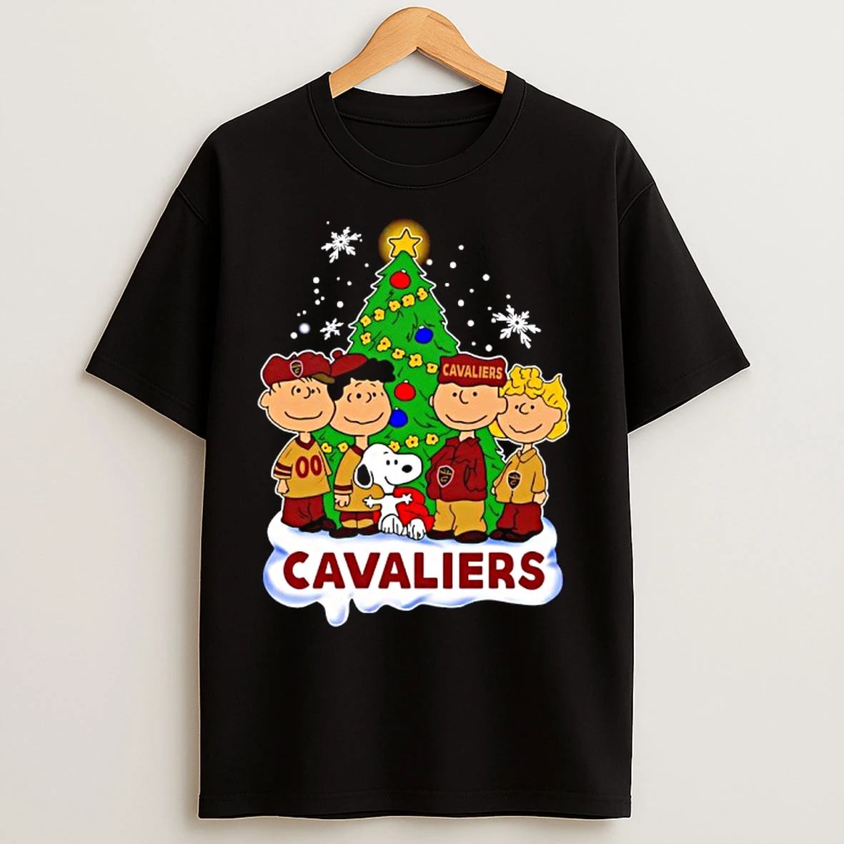 Classic Cleveland Cavaliers X Snoopy The Peanuts Holiday Christmas T Shirts