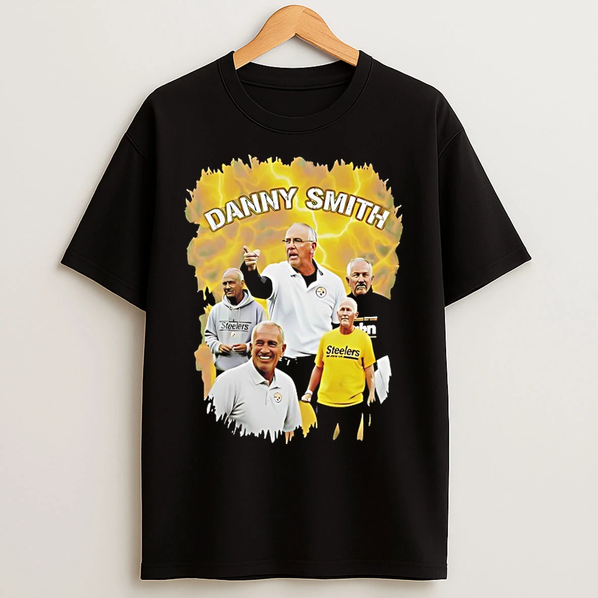Classic Coach Danny Smith Pittsburgh Steelers Retro T Shirts