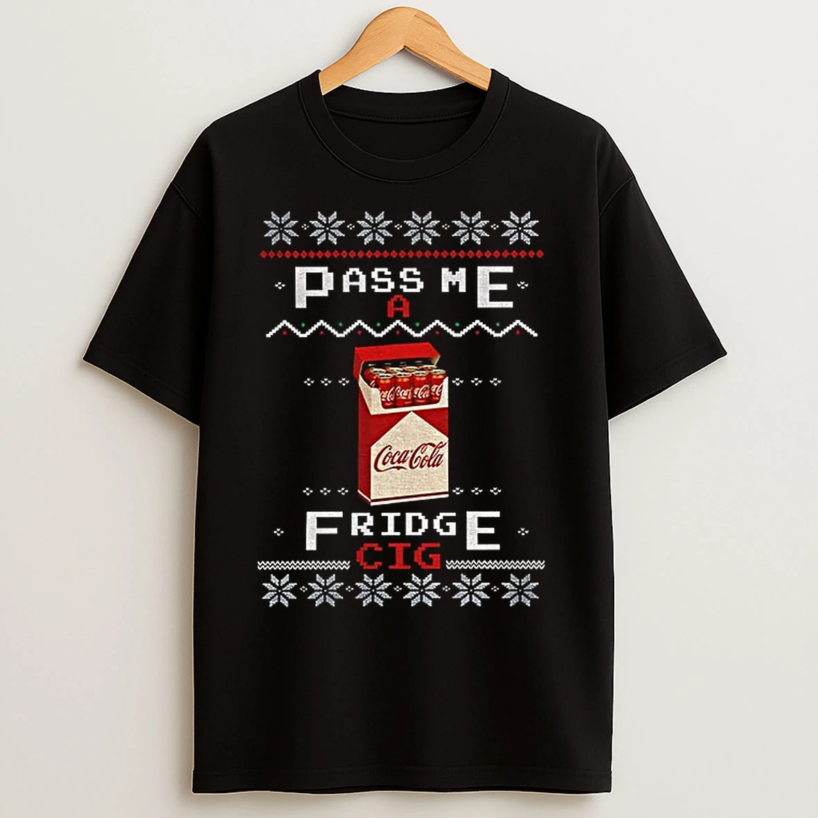 Classic Coke Fridge Cig Pass Me A Fridge Cig Merry Christmas T Shirts