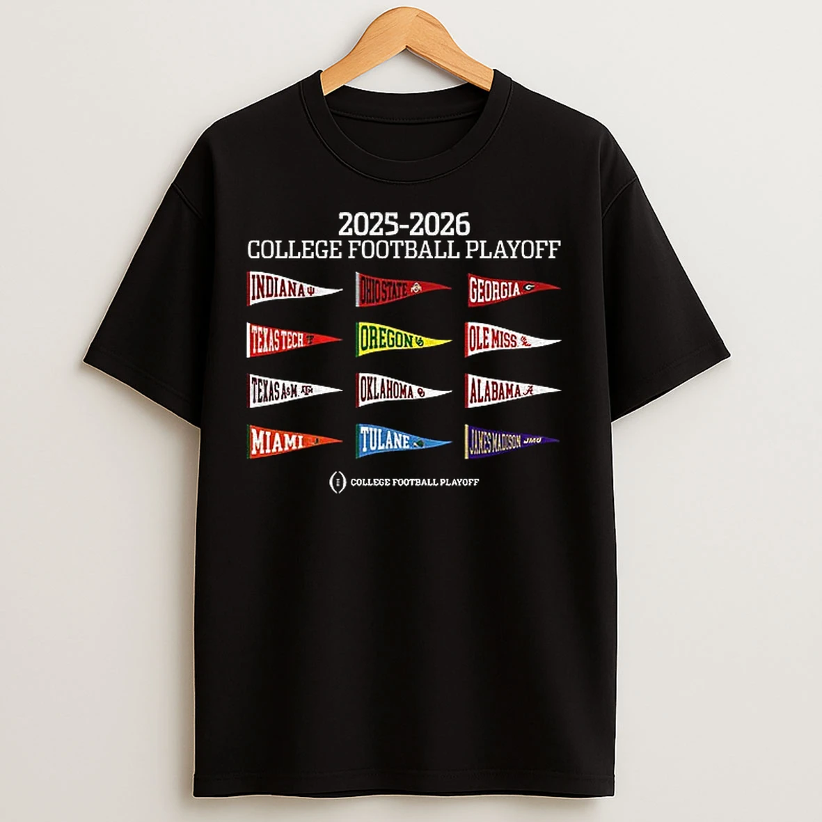Classic College Football Playoff 2025 2026 12 Team Pennant T Shirts