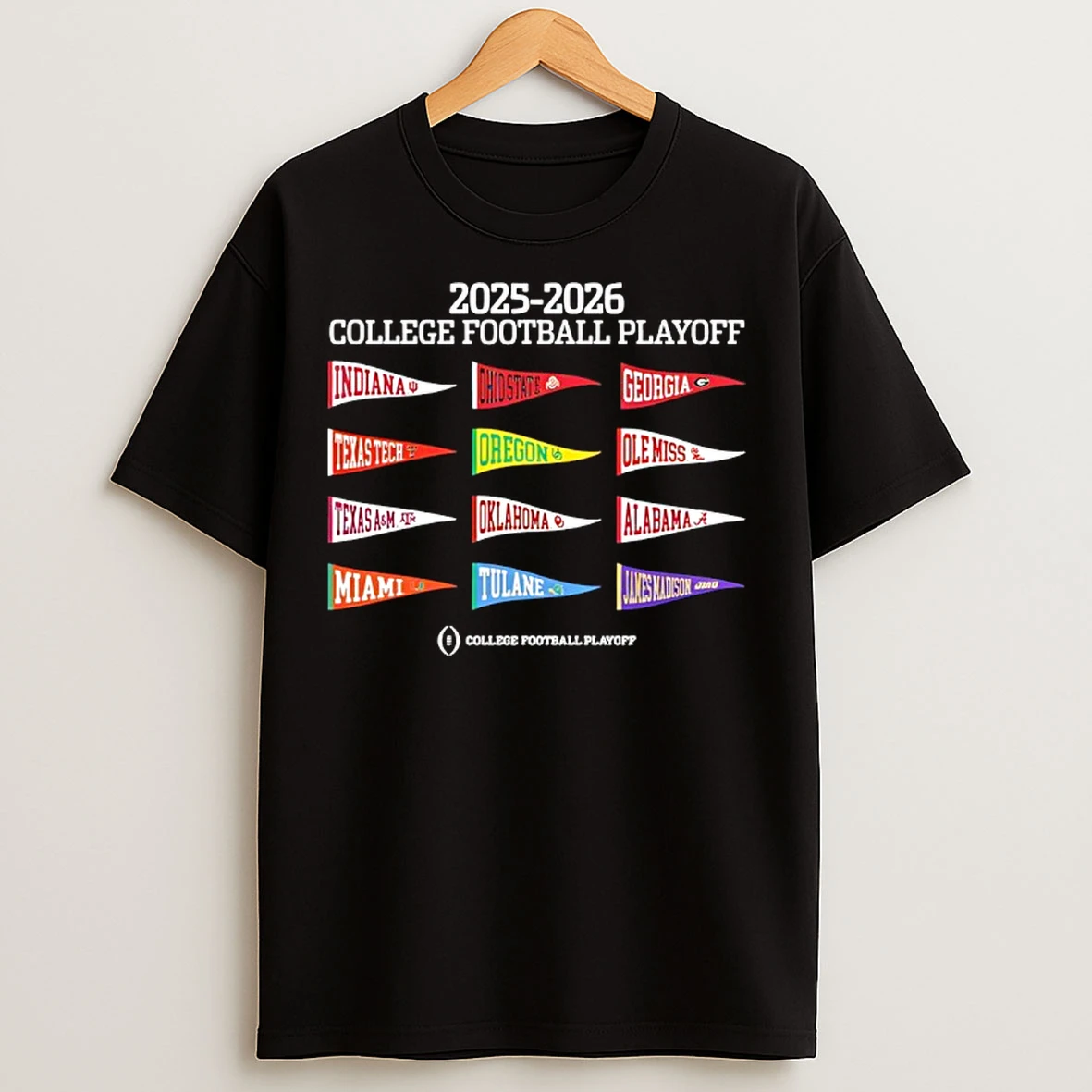 Classic College Football Playoff 2025 26 12 Team Pennant T Shirts