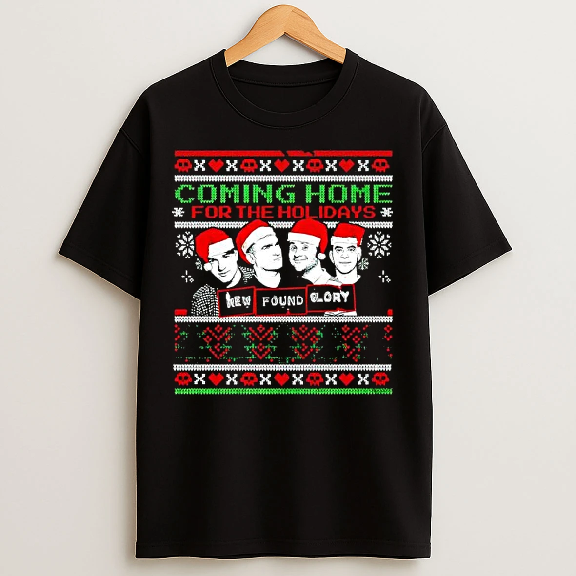 Classic Coming Home For The Holidays New Found Glory Ugly Christmas T Shirts