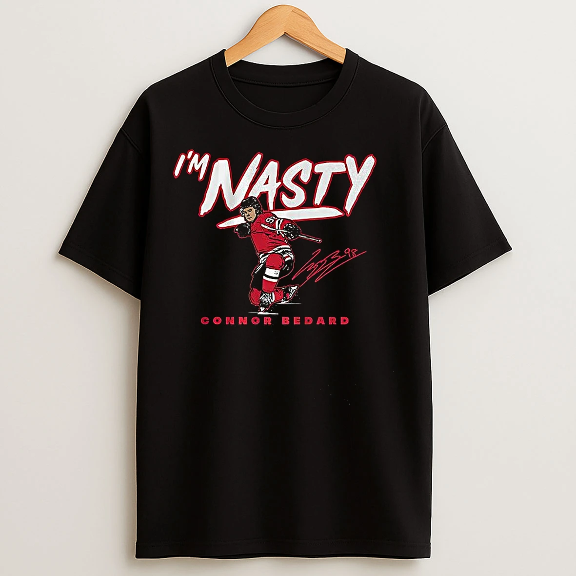 Classic Connor Bedard Chicago Blackhawks Ice Hockey Im Nasty Signature T Shirts