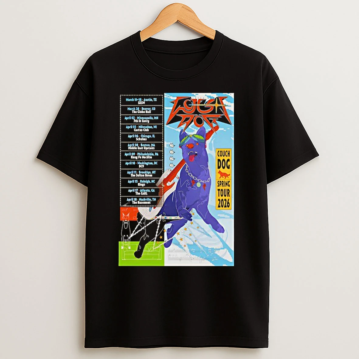 Classic Couch Dog Spring Tour 2026 T Shirts