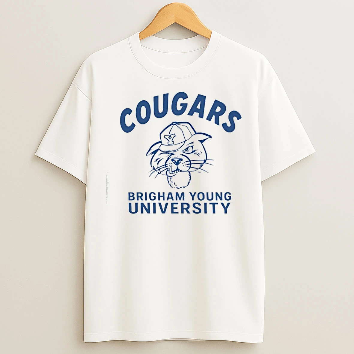 Classic Cougars Tm Brigham Young University Retro Coug T Shirts