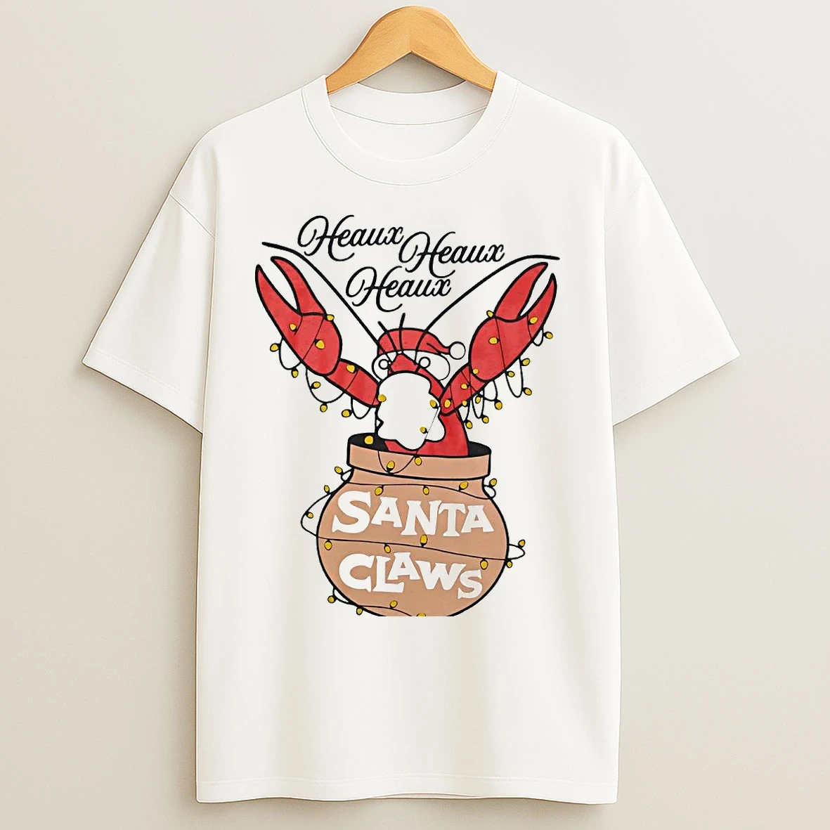 Classic Crawfish Santa Claws Heaux Christmas T Shirts
