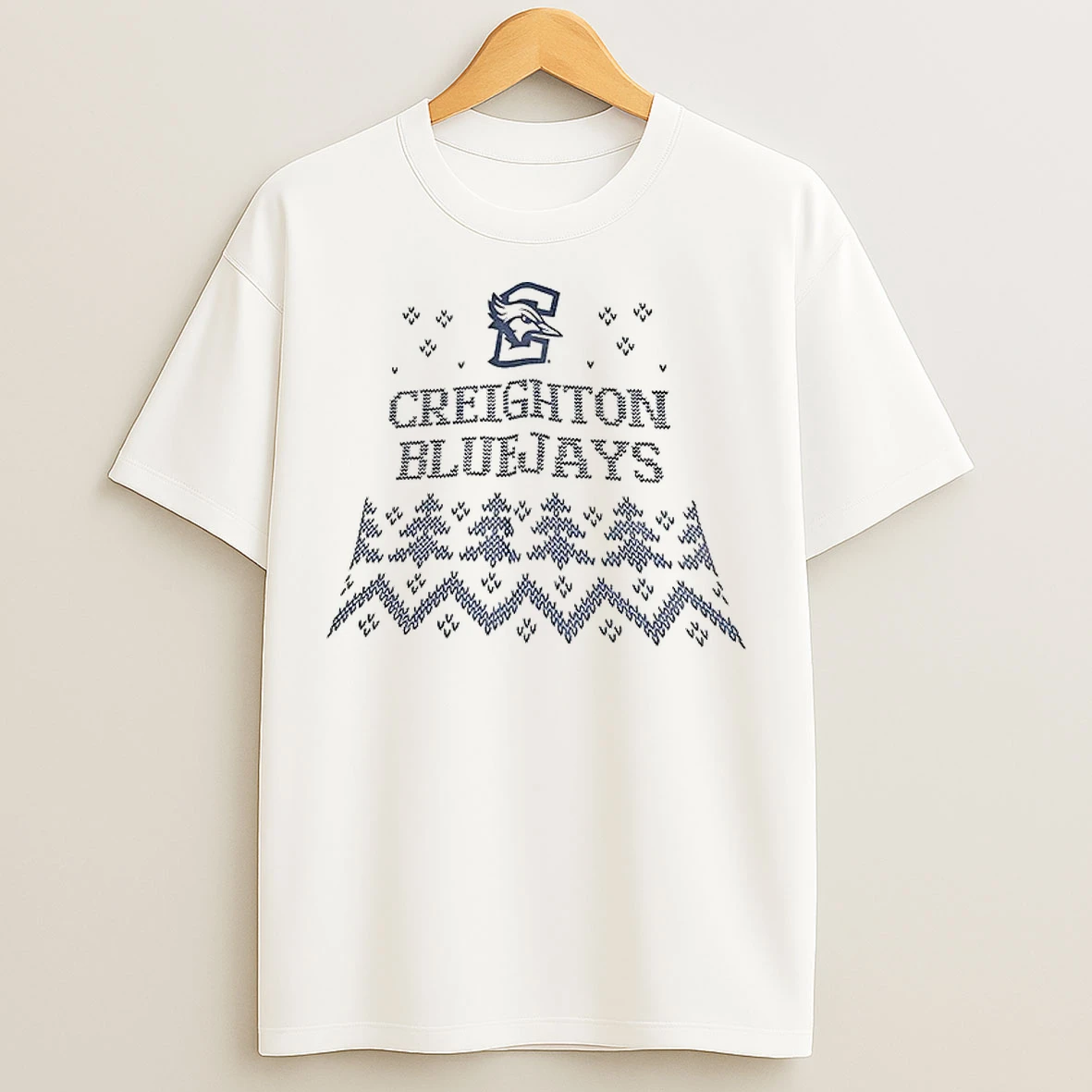 Classic Creighton Bluejays Basketball Logo Merry Christmas T Shirts