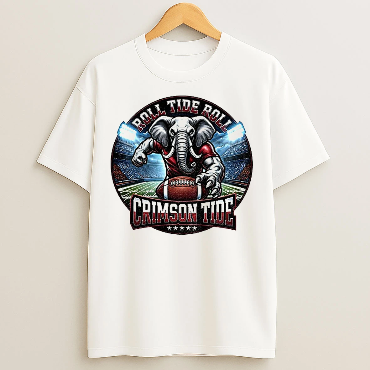 Classic Crimson Tide Stadium Alabama Crimson Tide Ncaa 2025 Alabama Football Roll Tide T Shirts