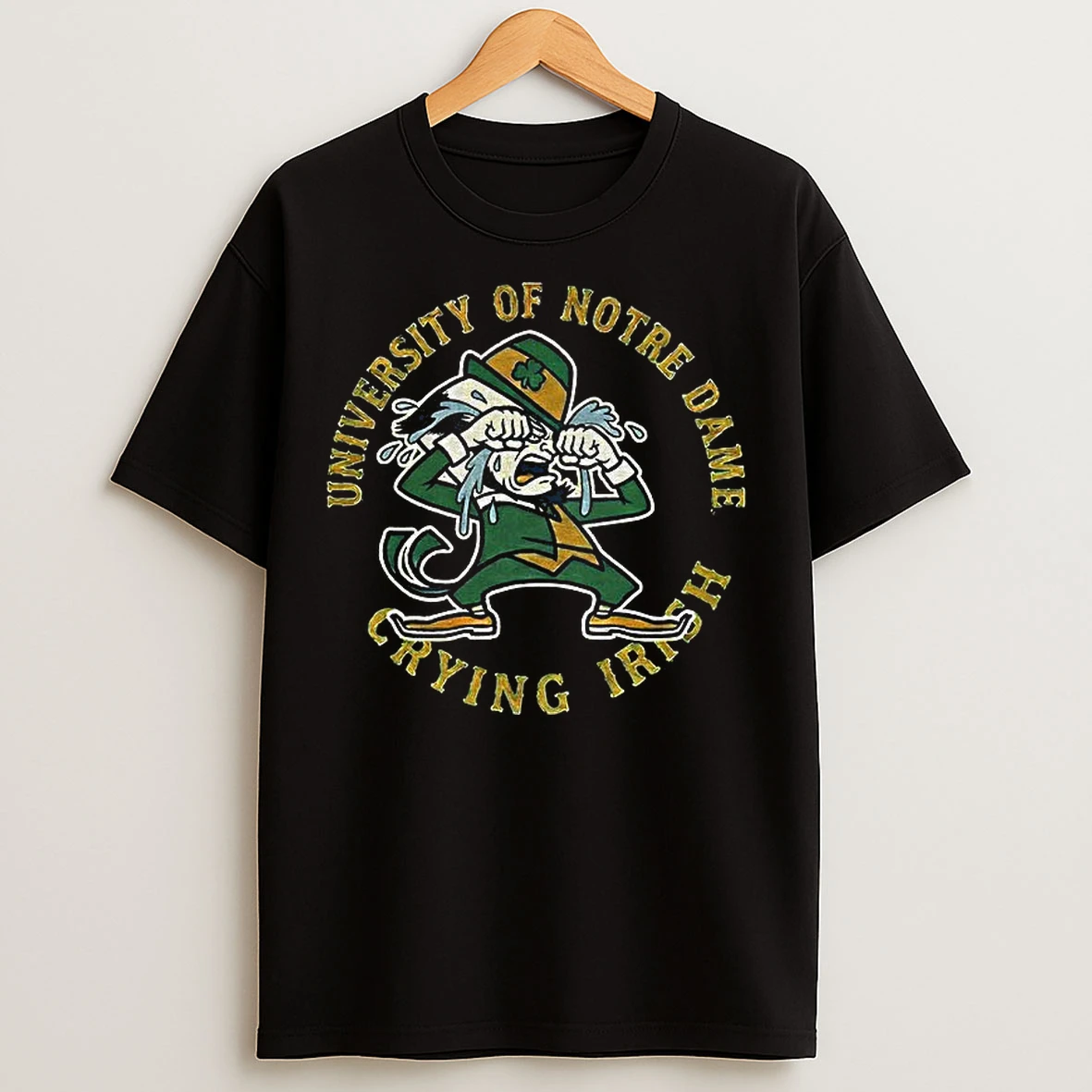 Classic Cry Leprechaun University Of Notre Dame Crying Irish T Shirts