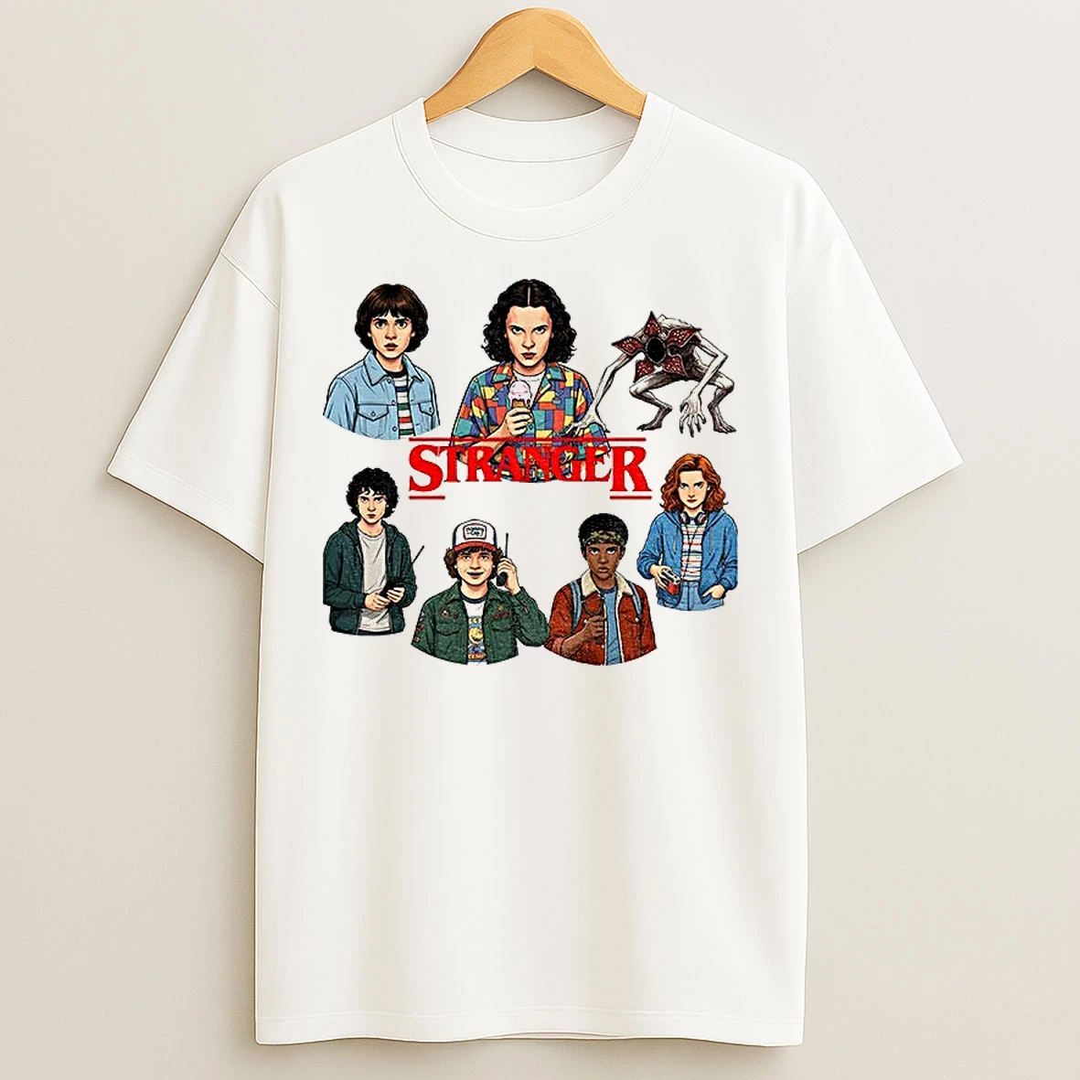 Classic Cute Stranger Thingscharacters Eleven Mike Lucas Dustin Will Horror T Shirts