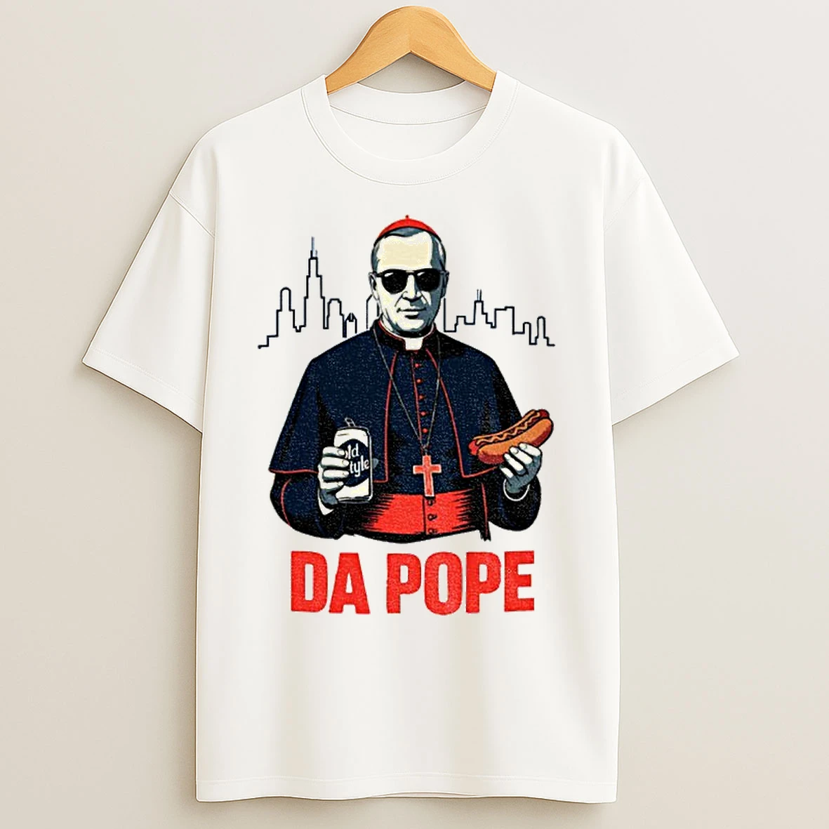 Classic Da Pope Chicago Bears Humor Leo Xiv T Shirts