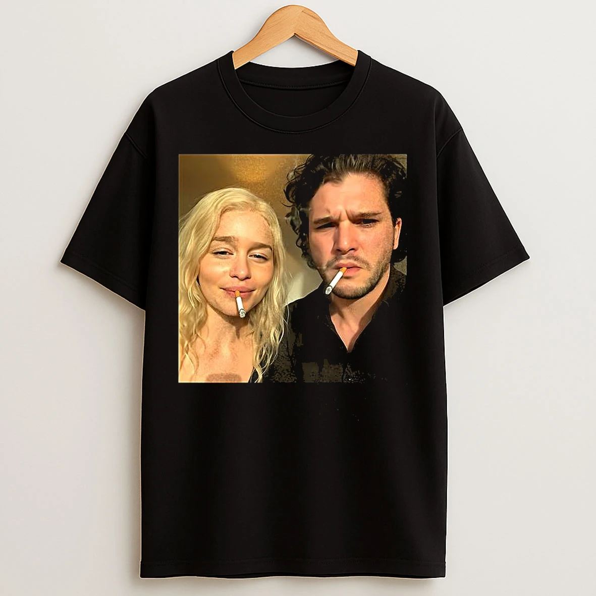 Classic Daenerys Targaryen And Jon Snow Smoking Game Of Thrones Meme T Shirts