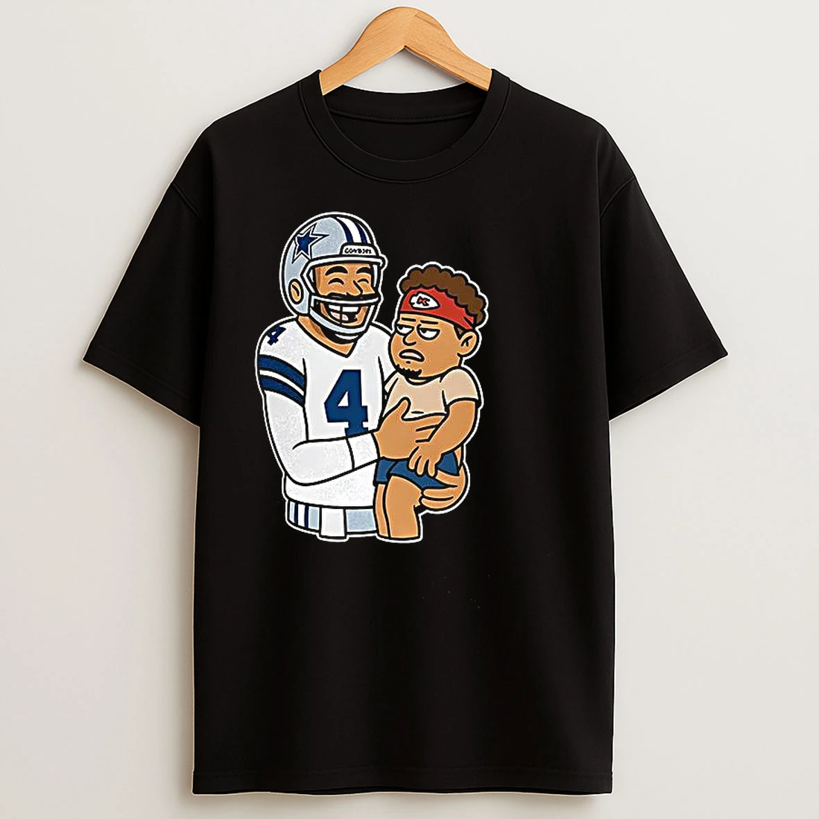 Classic Dak Prescott Holding Carrying Baby Patrick Mahomes T Shirts