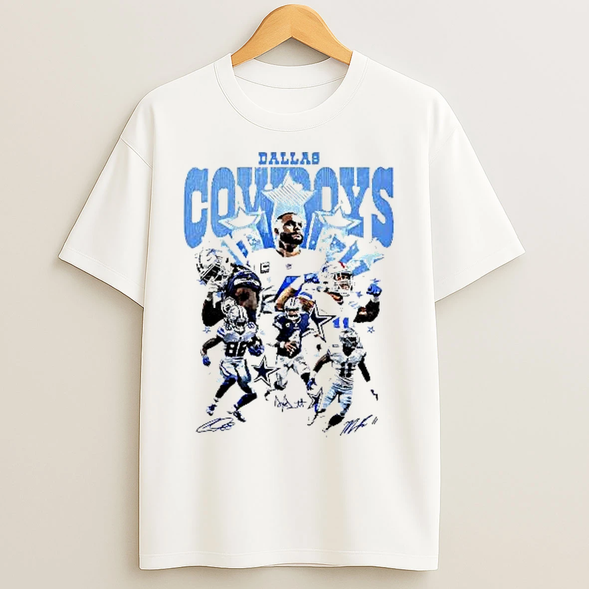 Classic Dallas Cowboy Team Players Graphic T Shirts