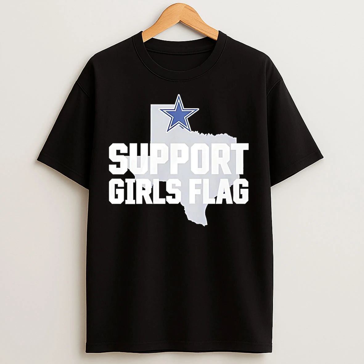 Classic Dallas Cowboys Support Girls Flag T Shirts