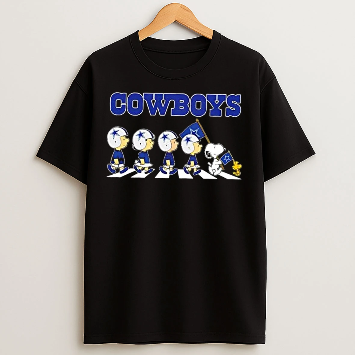 Classic Dallas Cowboys X Peanuts Snoopy And Friends Abbey Road T Shirts